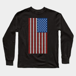 America Burger USA US Flag States Fast Food Long Sleeve T-Shirt